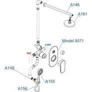 Душевая система для душа WasserKraft A85155, белый фото 3