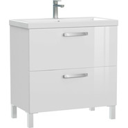 Тумба подвесная/напольная с раковиной Cersanit Melar 70 см 64129, белый фото 