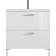 Тумба подвесная/напольная с раковиной Cersanit Melar 70 см 64129, белый фото 4