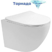 Инсталляция с подвесным унитазом комплект: Grohe Rapid SL 38772001 с подвесным безободковым унитазом Aquatek Европа AQ1900T-00 сиденье микролифт, крепление, кнопка смыва хром (Система смыва торнадо), Цвет производителя: белый фото 3