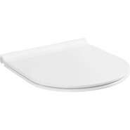 Унитаз подвесной безободковый Boheme Bianca 963-SET-W с тонкой крышкой микролифт, белый глянцевый фото 3