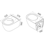 Унитаз подвесной безободковый Boheme Bianca 963-SET-W с тонкой крышкой микролифт, белый глянцевый фото 4