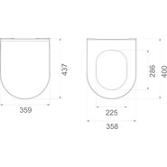 Унитаз подвесной безободковый Boheme Bianca 963-SET-W с тонкой крышкой микролифт, белый глянцевый фото 5