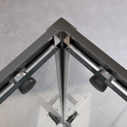 Душевое ограждение 90x90 см Cezares Relax-304-A-2-90-C-GM, оружейная сталь/прозрачное фото 2