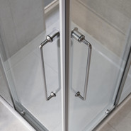 Душевое ограждение 90x90 см Cezares Relax-304-A-2-90-C-GM, оружейная сталь/прозрачное фото 4