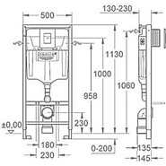 Инсталляция с подвесным унитазом комплект: Grohe Rapid SL 38772001 с подвесным безободковым унитазом Aquatek Европа AQ1106-00 сиденье микролифт, крепление, кнопка смыва хром, Цвет производителя: белый фото 6