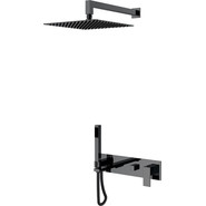 Душевая система для ванны Boheme Qubic 474-SGM (со скрытой частью) shine gun metal, Цвет производителя: shine gun metal фото 