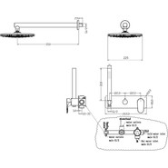 Душевая система для душа Boheme Spectre 454-GM (со скрытой частью) gun metal, Цвет производителя: gun metal фото 2