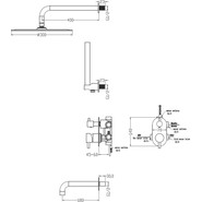 Душевая система для ванны Boheme Uno 464-2-MW (со скрытой частью) matt white, Цвет производителя: matt white фото 2