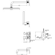 Душевая система для ванны Boheme Uno 464-2-SGM (со скрытой частью) shine gun metal, Цвет производителя: shine gun metal фото 2