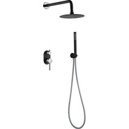 Душевая система для душа Boheme Uno 464-BCR (со скрытой частью) black chrome, Цвет производителя: black chrome фото 