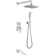 Душевая система для ванны Boheme Venturo 374-W-2 (со скрытой частью) white chrome, Цвет производителя: white chrome фото 