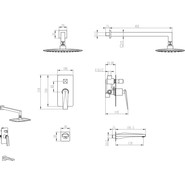 Душевая система для ванны Boheme Venturo 374-W-2 (со скрытой частью) white chrome, Цвет производителя: white chrome фото 2