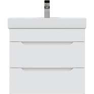 Тумба подвесная с раковиной Mirsant Soho Quadro 60/2 см c доводчиком фото 2