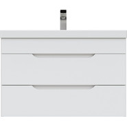 Тумба подвесная с раковиной Mirsant Soho Quadro 80/2 см c доводчиком фото 3