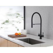 Смеситель для кухни Abber Wasser Kreis AF81141B, с подключением фильтра и выдвижной лейкой, чёрный матовый, Цвет производителя: чёрный матовый фото 2