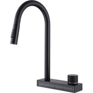 Смеситель для кухни Abber Wasser Kreis AF8114B, с подключением фильтра и выдвижной лейкой, чёрный матовый, Цвет производителя: чёрный матовый фото 