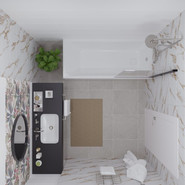 Шторка для ванны Triton Соло, чёрный/прозрачное фото 5