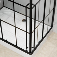 Душевая кабина Niagara Standart 100x80 см L ST100/80/15QL/KL/BKT, чёрный/прозрачное фото 6