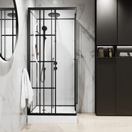 Душевая кабина Niagara Standart 90x90 см R ST90/15QR/KL/BKT, чёрный/прозрачное фото 3