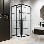 Душевая кабина Niagara Standart 90x90 см L ST90/15QL/KL/BKT, чёрный/прозрачное фото 2