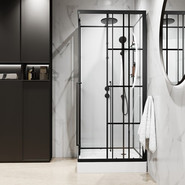 Душевая кабина Niagara Standart 90x90 см L ST90/15QL/KL/BKT, чёрный/прозрачное фото 3