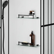 Душевая кабина Niagara Standart 100x100 см L ST100/15QL/KL/BKT, чёрный/прозрачное фото 5