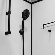 Душевая кабина Niagara Standart 90x90 см L ST90/15QL/KL/BKT, чёрный/прозрачное фото 6