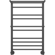 Полотенцесушитель водяной Aquatek Альфа с полкой П10 500х800 мм AQ RRP1080BL чёрный муар фото 