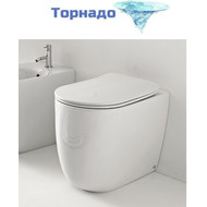 Унитаз приставной безободковый Kerasan Nolita 531901 (система смыва торнадо) белый глянцевый фото 