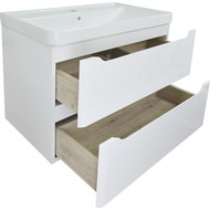 Тумба подвесная с раковиной Azario Lotos 70/2 см CS00083930, белый фото 