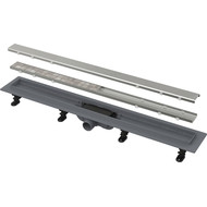 Трап Alcadrain 55 см APZ19-550, нержавеющая сталь (под плитку) фото 