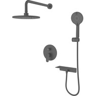 Душевая система для душа Milardo Rora RORBL02M67, чёрный матовый фото 