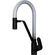 Смеситель для кухни AM.PM Like F8007825 для питьевой воды и гибким изливом, чёрный/серый, Цвет производителя: чёрный, серый фото 