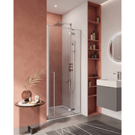 Душевая дверь Cezares 90 см LINER-B-12-90-C-Cr-R, хром/прозрачное фото 