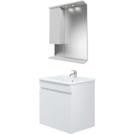 Комплект мебели Mirsant Next 60 см (раковина Next 60), белый (тумба + зеркало) фото 
