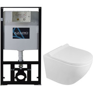 Инсталляция с подвесным унитазом Azario Grado AZ-8010-1000+AZ-0046N фото 