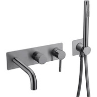 Смеситель для ванны Boheme UNO 464-3-SGM, shine gun metal фото 