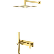 Душевая система для ванны Boheme Qubic 474-MG, золото фото 