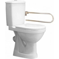 Унитаз-компакт Оскольская керамика Персона Комфорт (косой выпуск) с полипропиленовой крышкой 42301120006 для людей с ограниченными возможностями фото 