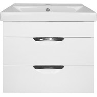 Тумба подвесная с раковиной Стиль Соло 60/2 см с доводчиками (раковина Tempo 60) фото 