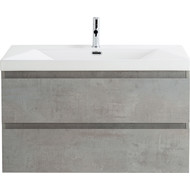 Тумба подвесная с раковиной Cezares MOLVENO-90-2C-SO-BET 90 см, Beton фото 