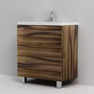 Тумба напольная с раковиной AM.PM Gem 75 см M90FSX0752HF, орех, Цвет фасада: тёмное дерево фото 