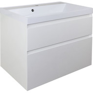 Тумба подвесная с раковиной Azario Velluto 80 см CS00088603, белый матотвый фото 