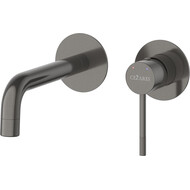 Смеситель для раковины настенный Cezares RELAX-BLI2-1-GM-W0 (со скрытой частью) оружейная сталь, Цвет производителя: оружейная сталь фото 