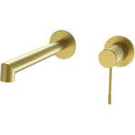 Смеситель для раковины настенный Vincea Desire VBFW-1D1BG, брашированное золото (со скрытой частью) фото 