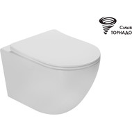 Унитаз подвесной безободковый Vincea Tornado Globo VT1-14ST (Система смыва торнадо) с крышкой микролифт фото 