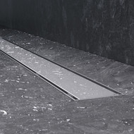 Душевой трап (лоток) 80 AM.PM PrimeFlow W02SC-U11-080-04SB комбинированный затвор со стальной матовой решеткой под плитку, Цвет производителя: хром, Размер трапа: 800 фото 