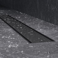 Душевой трап (лоток) 70 AM.PM PrimeFlow W02SC-U11-070-04BM комбинированный затвор с черной матовой решеткой под плитку фото 