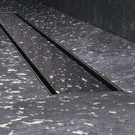 Душевой трап (лоток) 80 AM.PM MasterFlow W01SC-U11-080-04BM комбинированный затвор с черной матовой решеткой под плитку, Цвет производителя: чёрный, Размер трапа: 800 фото 